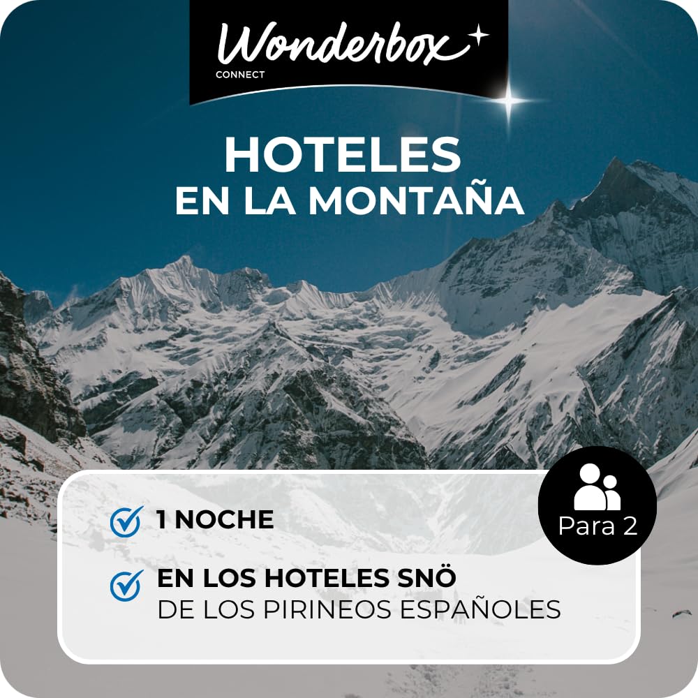WONDERBOX – Cofre Regalo Hoteles Snö Invierno - 1 Noche para 2 Personas - Escapada para Parejas - Regalar experiencias - Hoteles en los Pirineos para Disfrutar de la Nieve