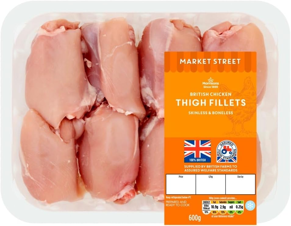 Market Street British Chicken Thigh Fillets, 600g