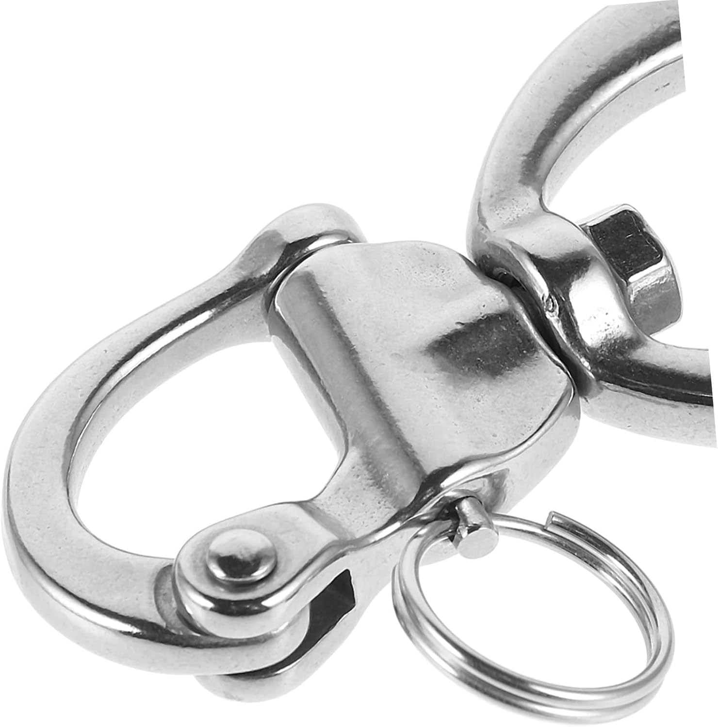 Outdoor Stainless Steel Swivel Spring Buckle Rotating Carabiner for Yachts Boats and Fishing Versatile Heavy-Duty Hook for Outdoor Activities