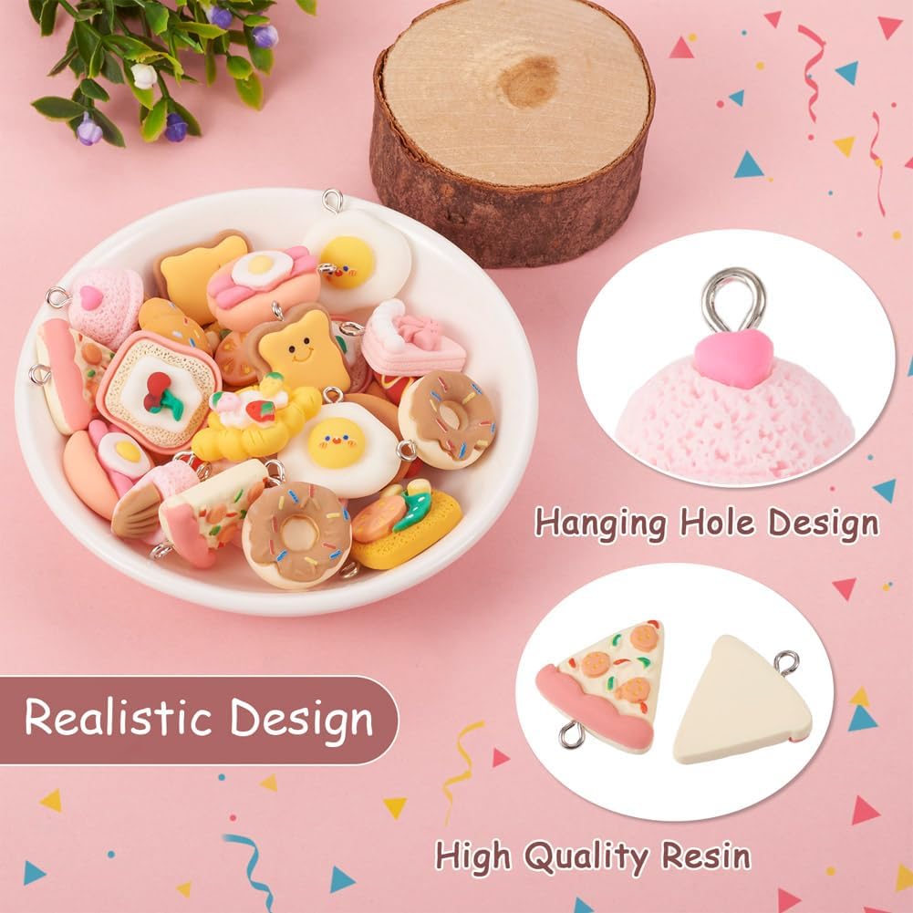 KISSITTY Imitation Food Resin Charms Resin Cute Food Pendants for DIY Necklace Bracelet Earring Jewelry Making - Image 4