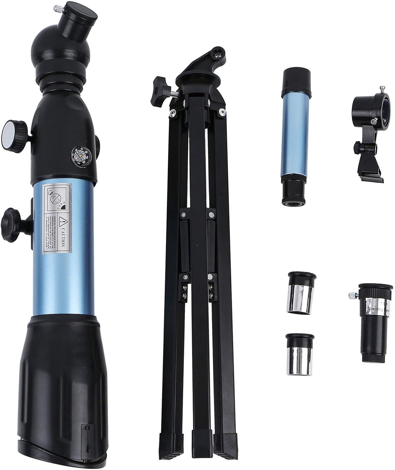 Adults Kids Monocular Telescope Floor Standing 50mm Aperture Refraction Telescope with Tripod for Astronomy Beginners Space Observation Stargazing Viewing Star Saturn Jupiter Planets