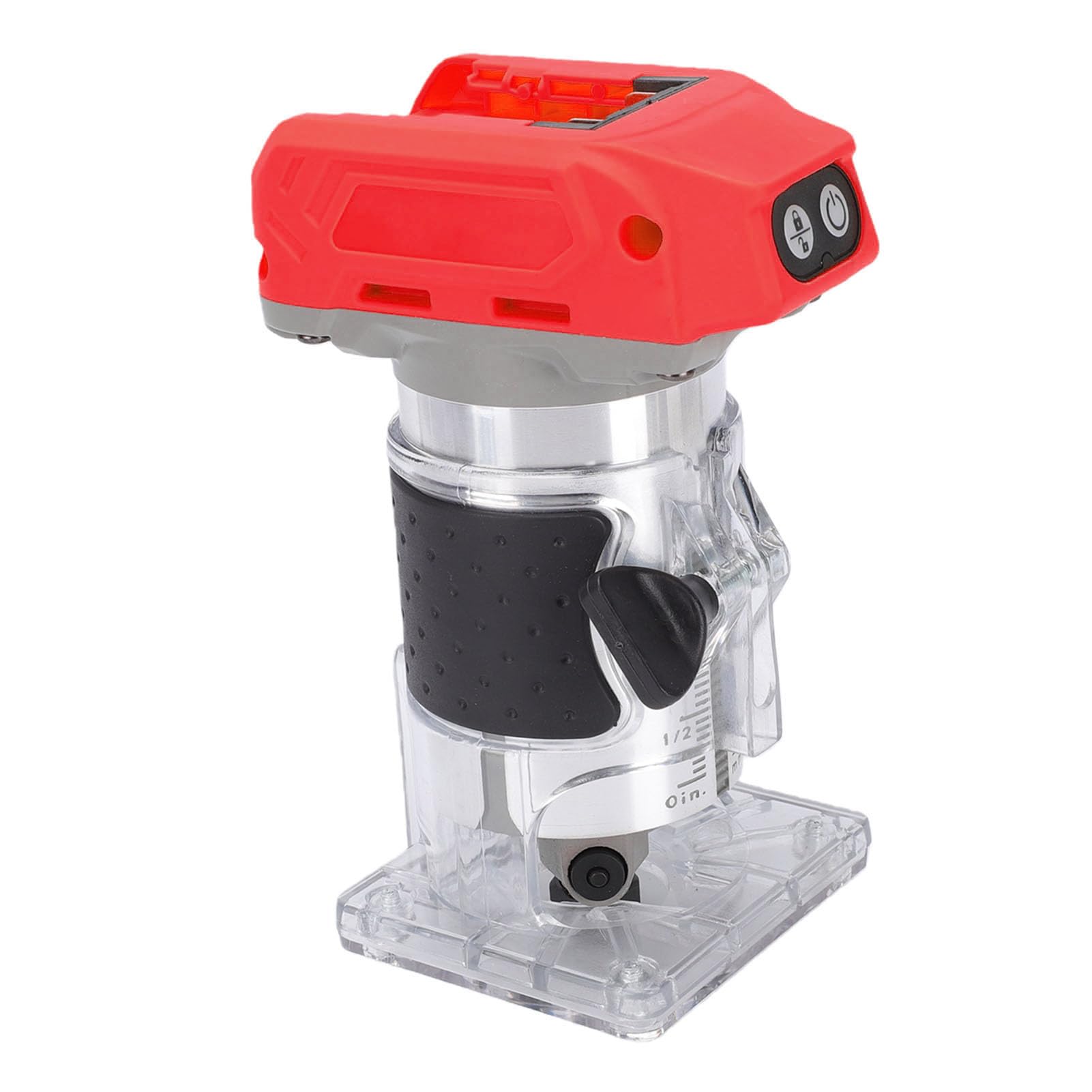 Dpofirs Enrutador Inalámbrico, Recortadora de Madera con Motor sin Escobillas de 800 W con Ajuste de 5 Velocidades, Compatible con Sistemas de Batería de Litio de 18 V para Proyectos de Carpintería y