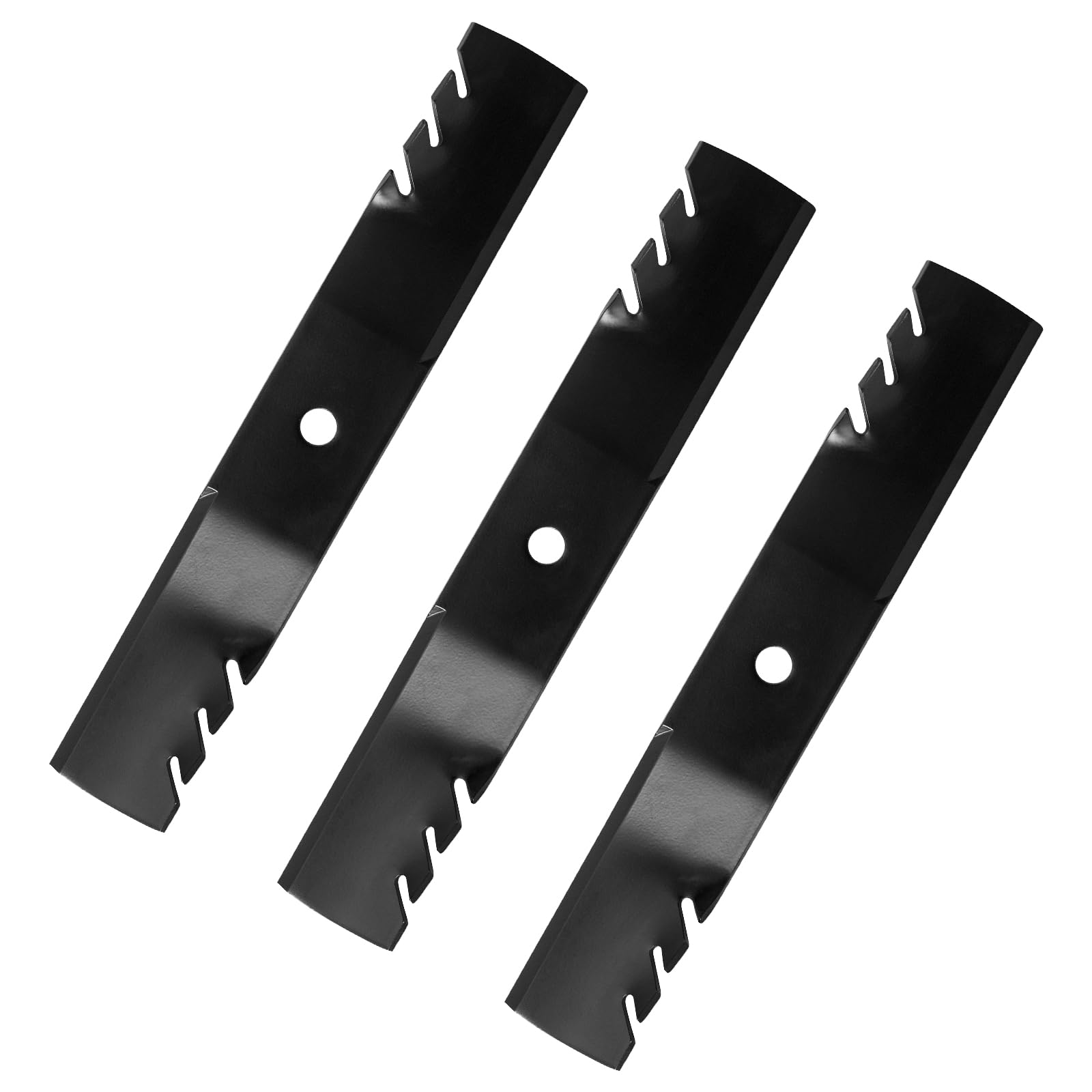 Cuchillas dentadas M143520 M143520 para cortacésped – Reemplaza OEM M145516 M152726 – Compatible con John Deere Z425 Z445 Z435 X340 X380 – para tractor de césped de cubierta de 54 pulgadas