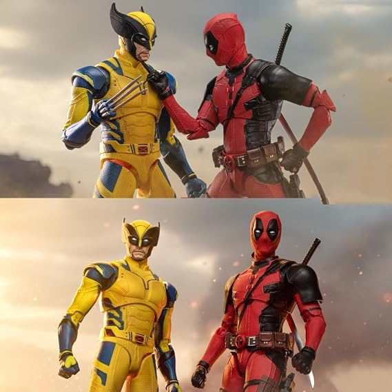 LonullyMege 7 Inch Wolverine and Dead Full Set 2-Pack Action Figure|1/10 Scale Legends Series Collectable Toys with Lots of Accessories and Gift Set