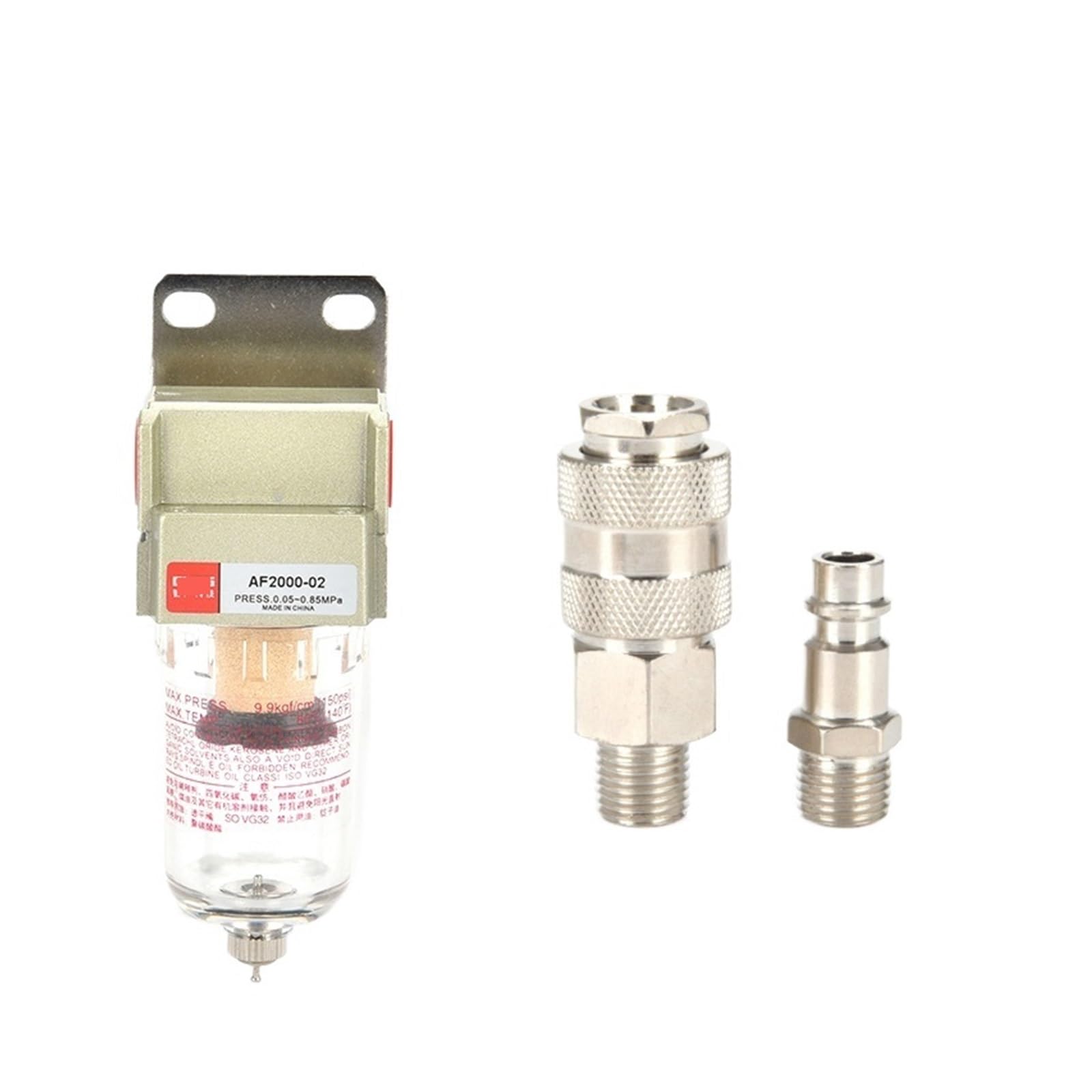 AYNRJKKX AF2000-02 1/4 air Pump Compressor Filter Pneumatic Oil Separation Tank to Remove impurities Water Separator Compression(AF EU Barekt)