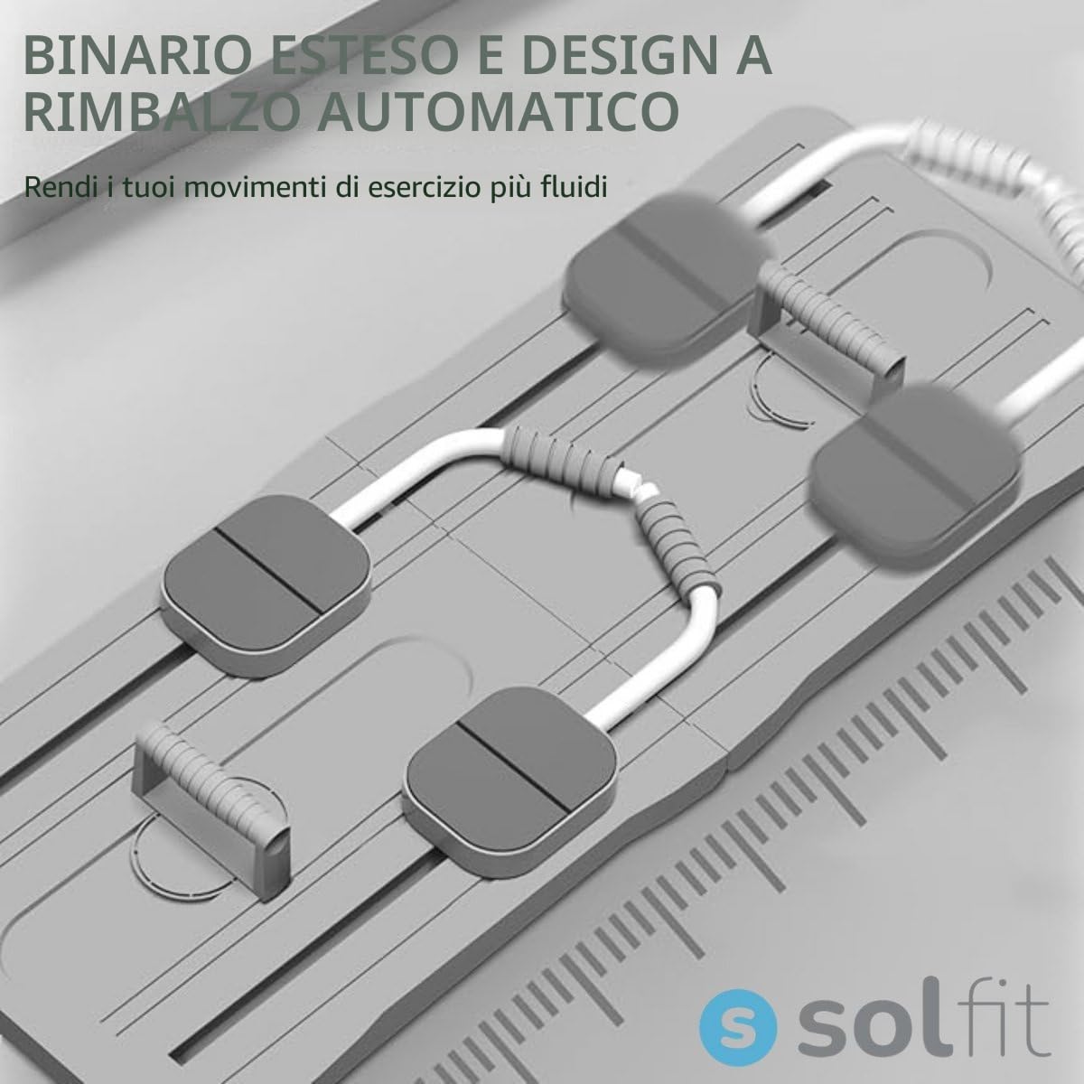 PILARAFIT - Tavola da Pilates - Allenatori addominali - Attrezzature per il fitness - Bianco/Grigio