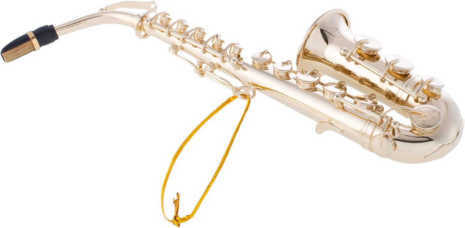 Broadway Gifts Gold Saxophone Christmas Tree Ornament Decoration 4.5 inches
