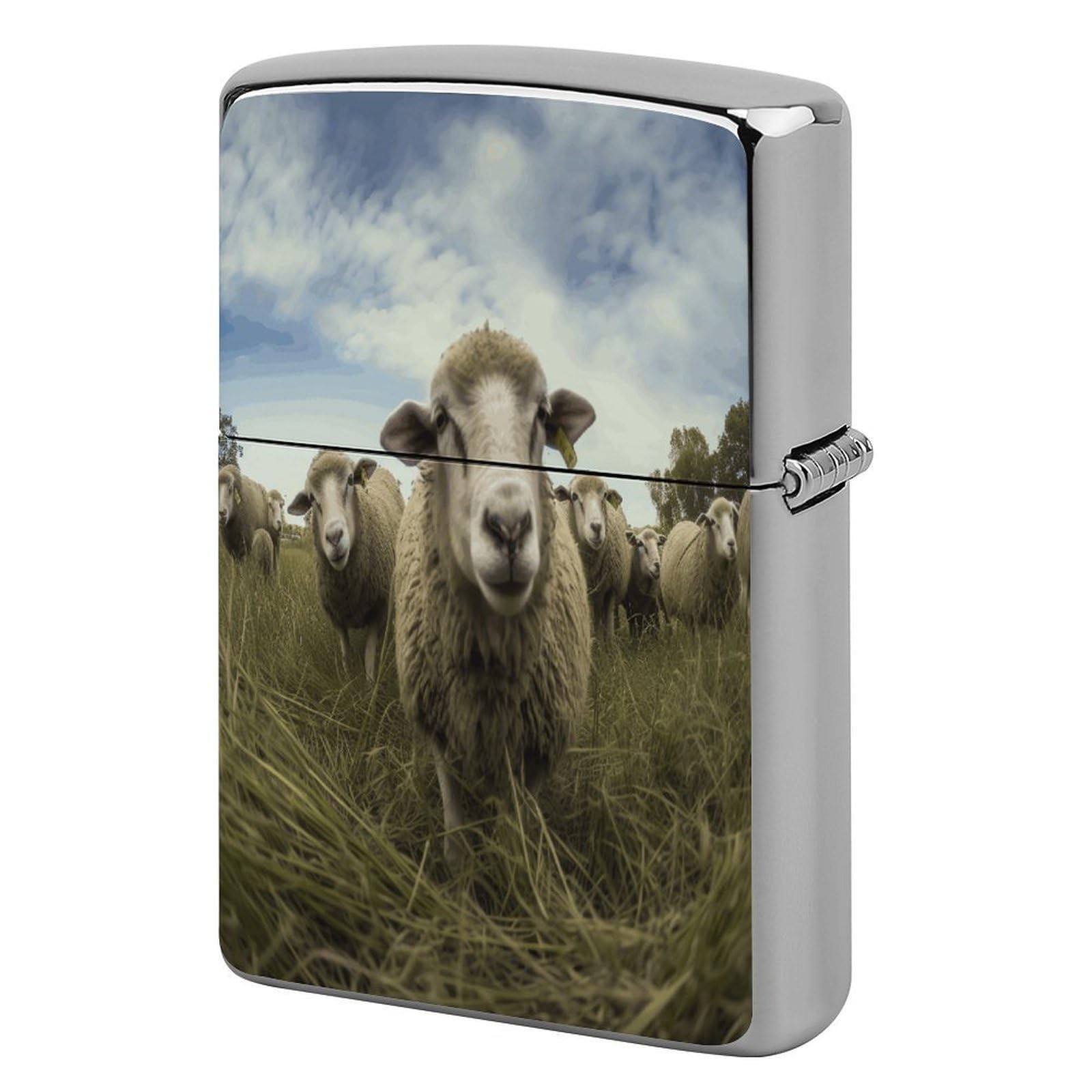 Fodpand Style Flock Of Sheep Metal Lighter Case Cover Lighter Sleeve