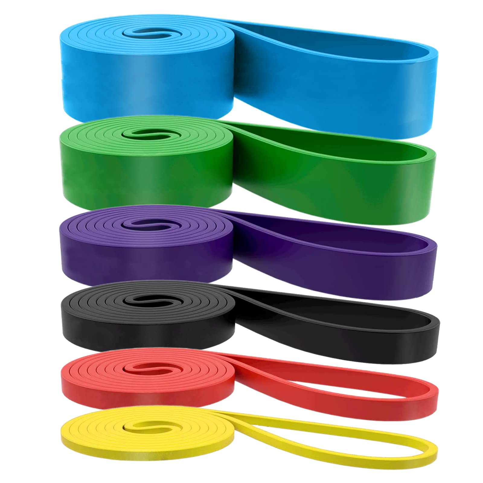 LELE LIFE 6Pcs Resistance Bands for Working Out, Heavy Duty Pull Up Bands, Exercise Bands, Workout Bands, Stretch Bands for Exercise, Resistance Band Set for Fitness Physical Therapy Home Gym