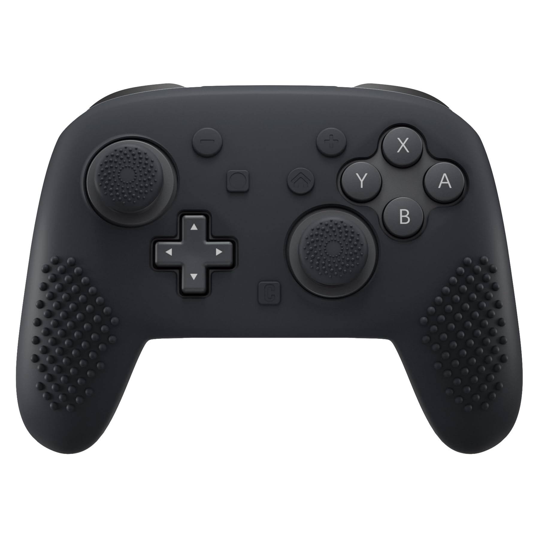 PlayVital Cover per Nintendo Switch 2 Pro Controller, Custodia Silicone Protettiva Antiscivolo per Switch 2 Pro con Copri Tasti Posteriori, Gommini e Adesivi, 3D Borchiate-Nero