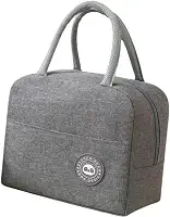 Genérico Bolsa Termica Porta Marmita a Prova de Vazamentos Trabalho Academia Fitnnes Passeio Praia Termica Lancheira Termica Masculino e Feminino na Cor Cinza