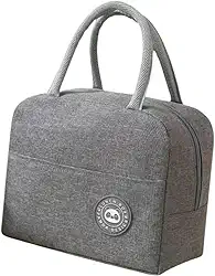 Genérico Bolsa Termica Porta Marmita a Prova de Vazamentos Trabalho Academia Fitnnes Passeio Praia Termica Lancheira Termica Masculino e Feminino na Cor Cinza