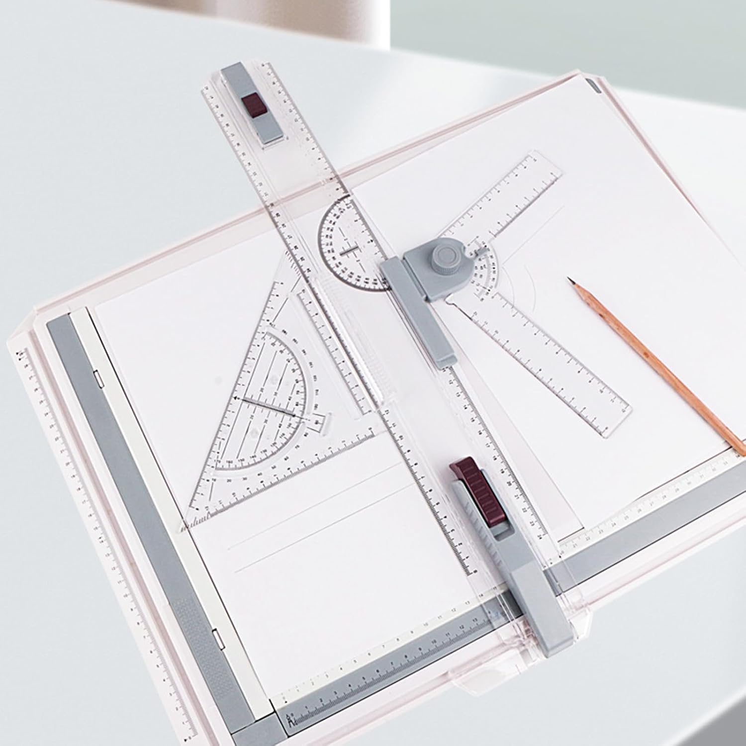 Lekki zestaw kreślarski A3 z systemem ruchu równoległego, ergonomiczna konstrukcja, idealny dla artystów, projektantów i osób uczących się inżynierii (inch)