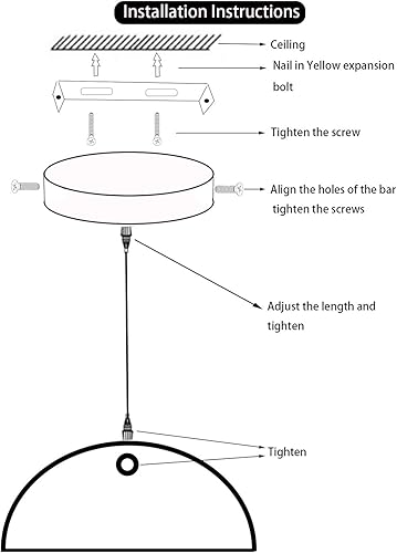 Miniatura 7 de Luces colgantes de metal con cúpula negra, accesorio de techo colgante para industrial, isla de cocina de granja, comedor, vestíbulo (paquete de 3)