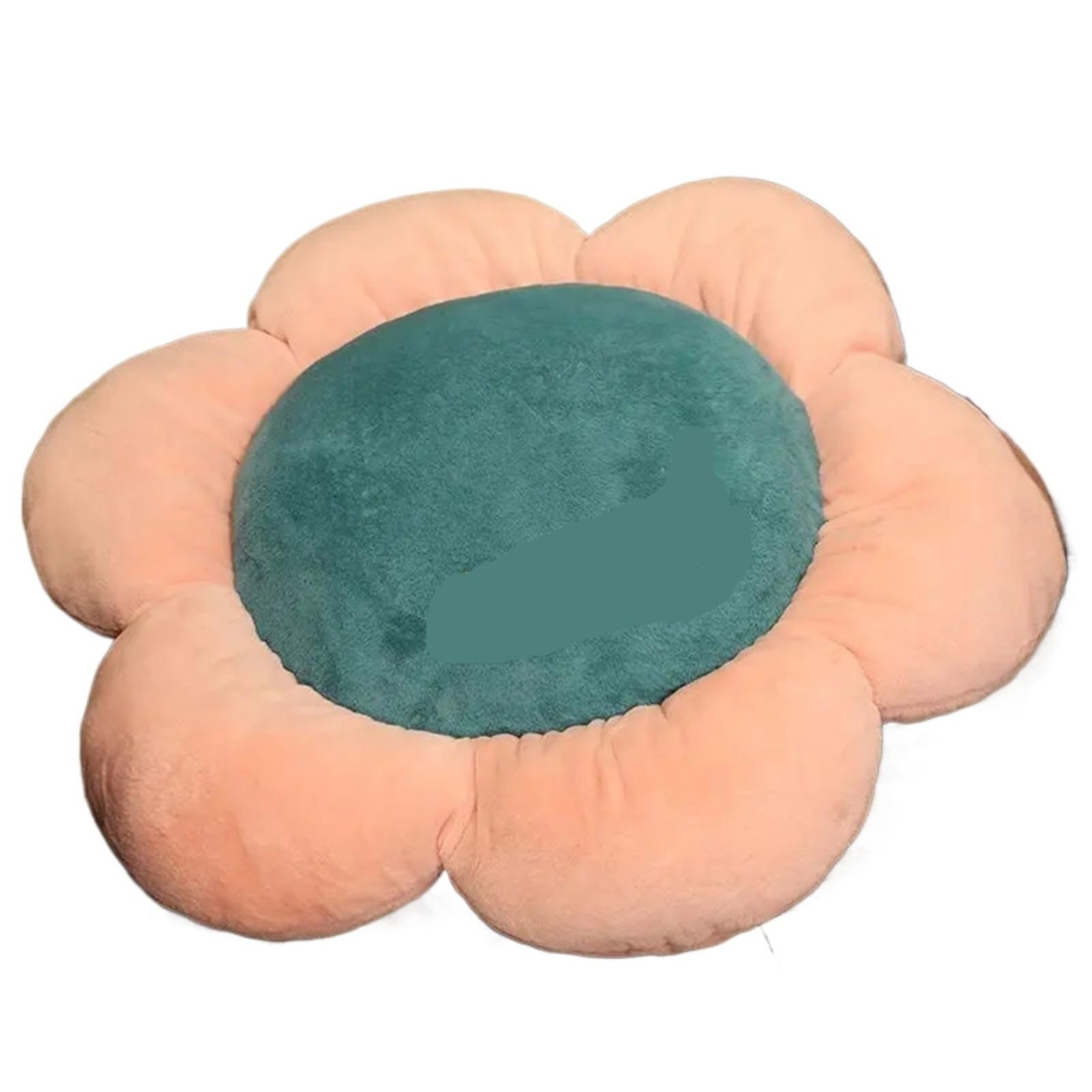 MFWHEFJ Egg Chair Cushion Hanging Basket Chair Cushion Girl Heart Felt Blanket Bedroom Bedside Carpet Floor Back Cushion(Green pink,45cmx45cm -S)