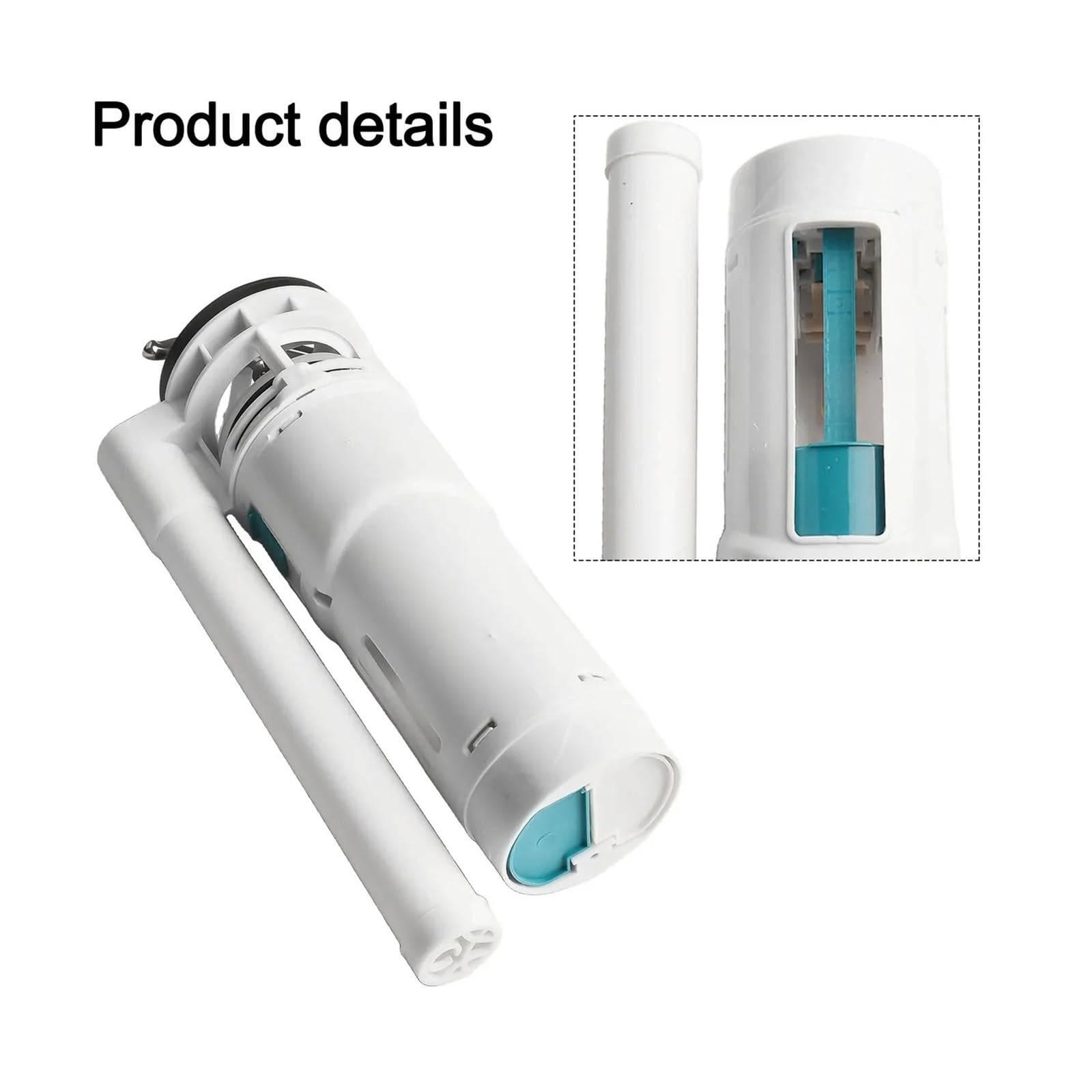 Fluxómetro manual para inodoro Cisterna De Inodoro Con Válvula Descarga Doble Pulsador, Altura Ajustable, Rosca Resistente