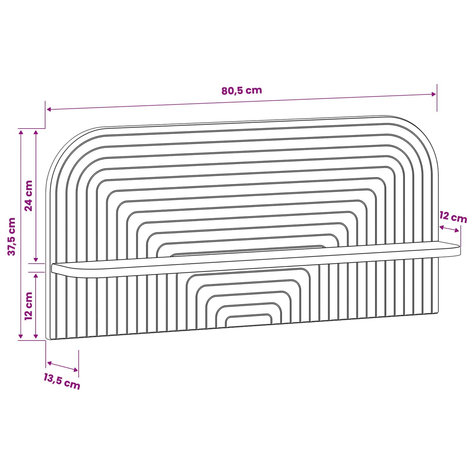 Hothingwell - Estantería de pared (2 piezas, roble Sonoma, 80,5 x 13,5 x
