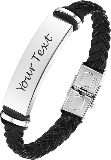 Personalized Custom Name Leather Bracelet