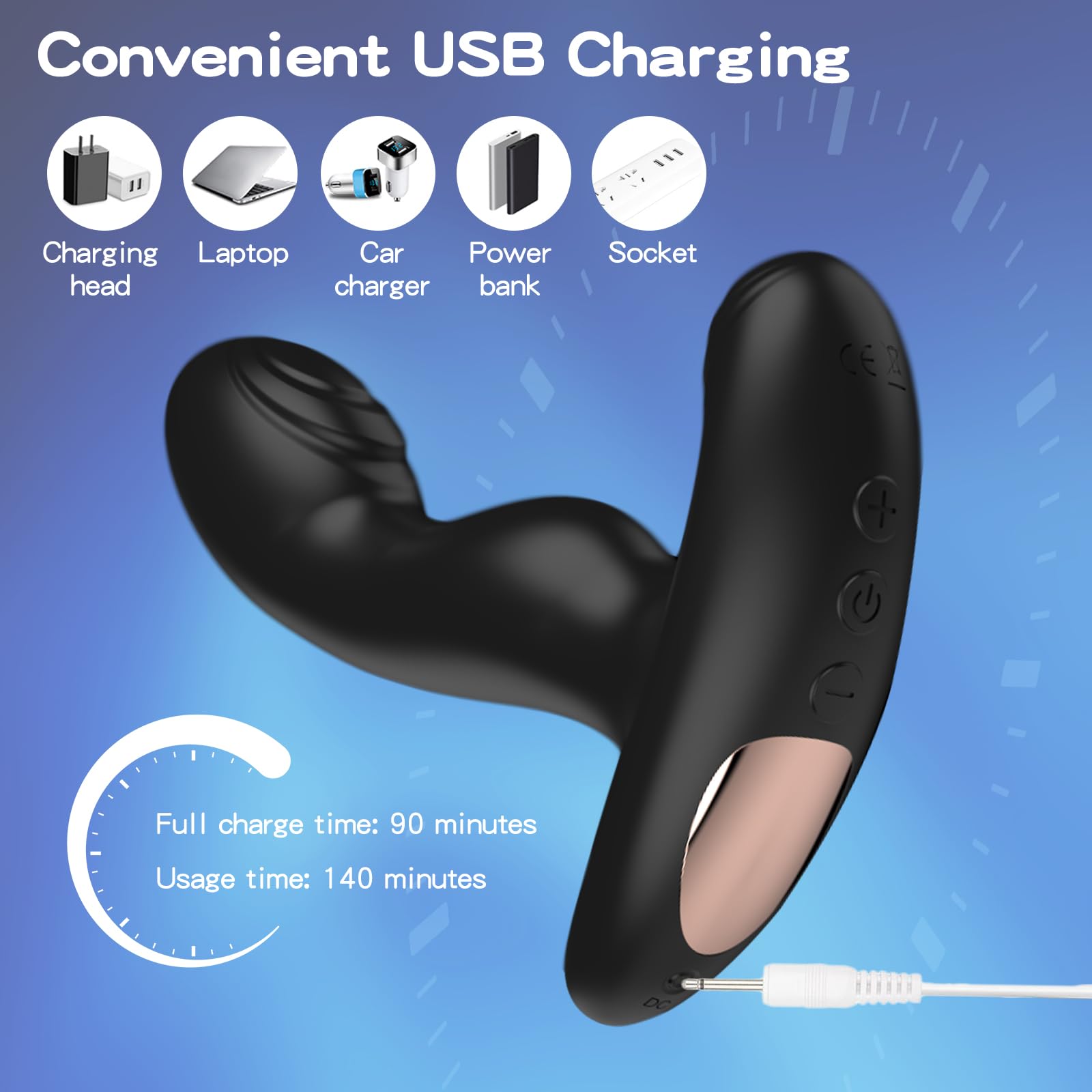 Vibratore della prostata con telecomando, 20 modalità di vibrazione, sextoy portatile per uomini, stimolatore/forma del punto G, vibramasser per donne/coppie