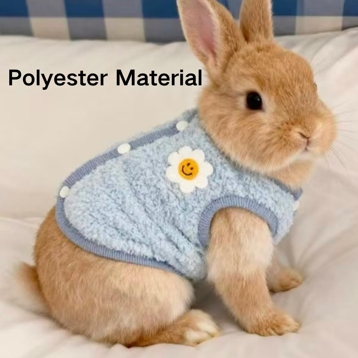 3PCS Pet Rabbit Sweater Clothes Winter Coat Cute and Warm Outdoor Vest Suitable for Rabbits, Kittens, Puppies, Ferrets and Other Small Pets (X-Large)