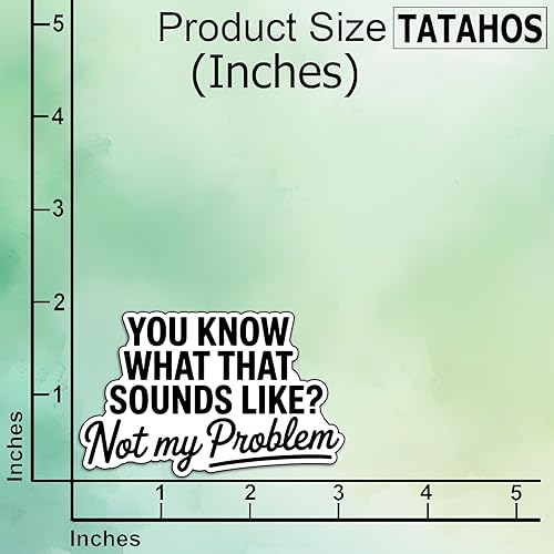 Miniatura 2 de (3 piezas) You Know What That Sounds Come Not My Problem - Calcomanía divertida con cita de actitud para portátiles, botellas de agua, vasos,