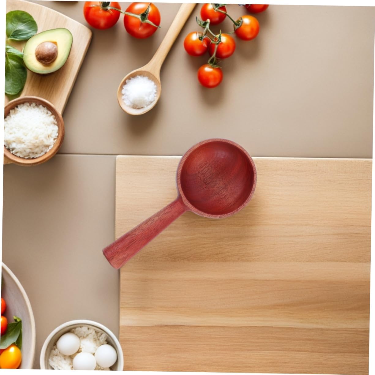 Hemoton 3pcs Wooden Cooking Spoon Handle Kitchen Ladle for Soup Serving Ergonomic Design for Home Cooking Stylish Rice Spoon Natural Chicken Wing Wood Finish