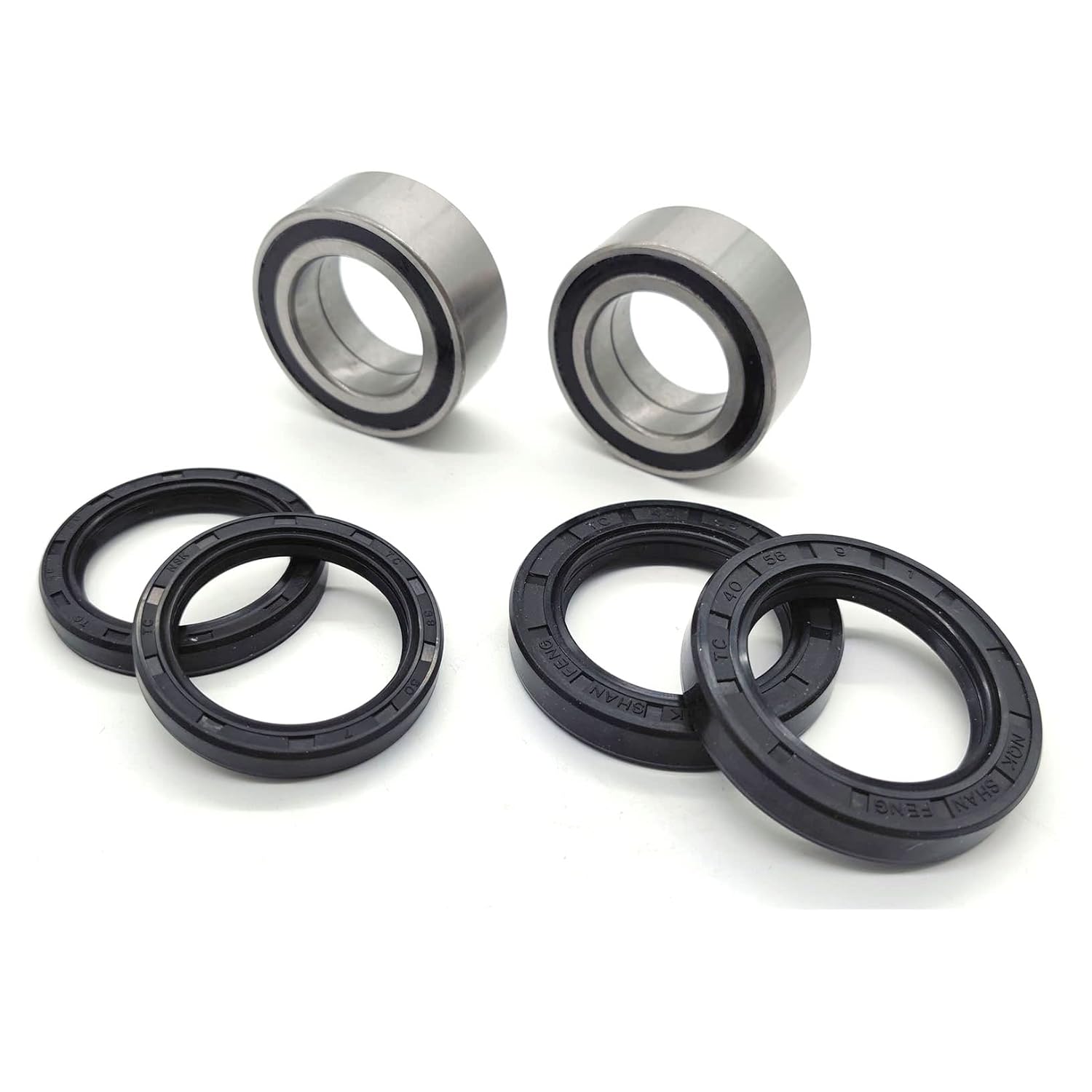 Front Wheel Bearings and Seals Kits Replacement for Hon-da 2000-2006 Rancher 350 TRX350FE TRX350FM 2004-2007 Rancher TRX400FA TRX400FGA 4x4 Only 91051-HC5-003 91256-HC5-003