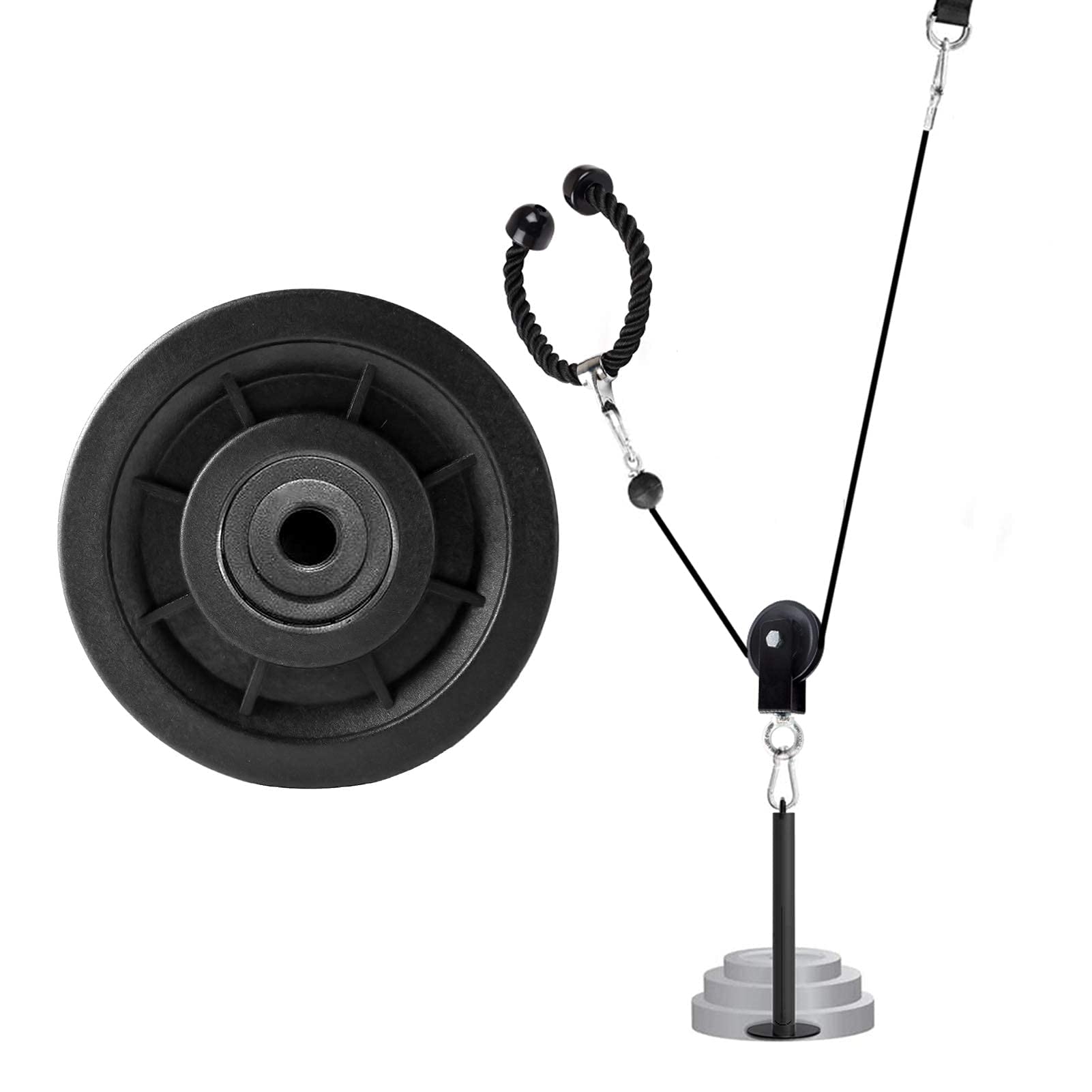 90 mm Plastikowe łożysko pasowe 8 sztuk koła uniwersalne, trening, koła pasowe, odporne na zużycie nylonowe, do drzwi kablowych, maszyny do siłowni, sprzęt garażowy, fitness, łożysko pasowe,