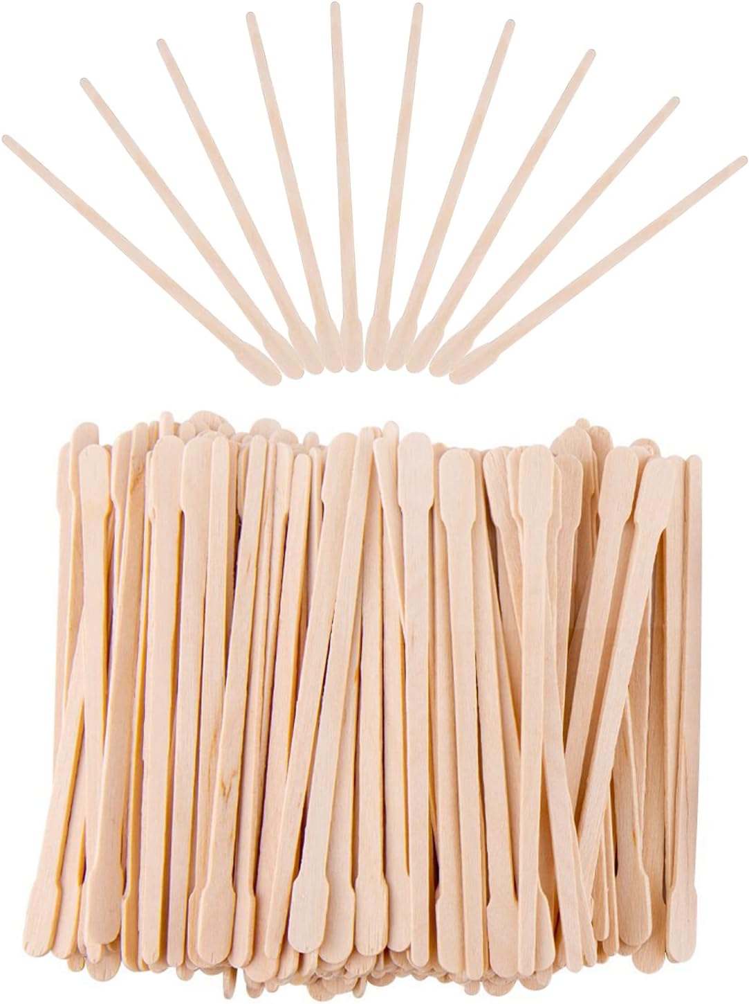 100pcs Small Wax Spatulas Wooden Wax Sticks Eyebrow Waxing Applicators