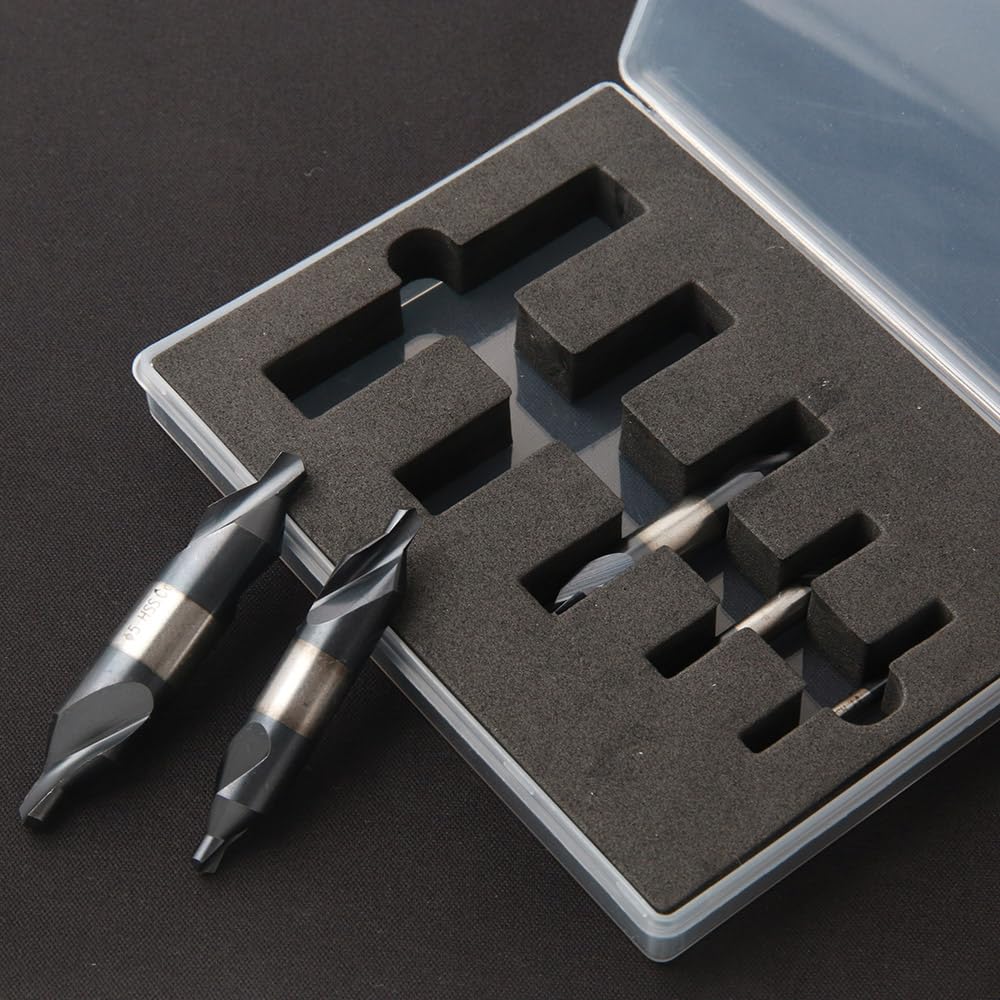 TiAlN CoatingCobalt HSS.Co - Juego de brocas de centrado para acero inoxidable, acero al carbono, acero de aleación, hierro fundido, cobre, otros metales duros, métrico 1-5 mm (5 piezas)