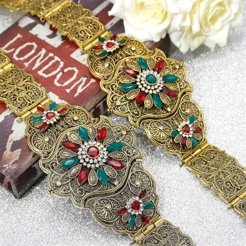 Wvapzxx Belt For Women Moroccan Algerian Ethnic Wedding Jewelry Arab Robe Caftan Belt Bridal Jewelry3