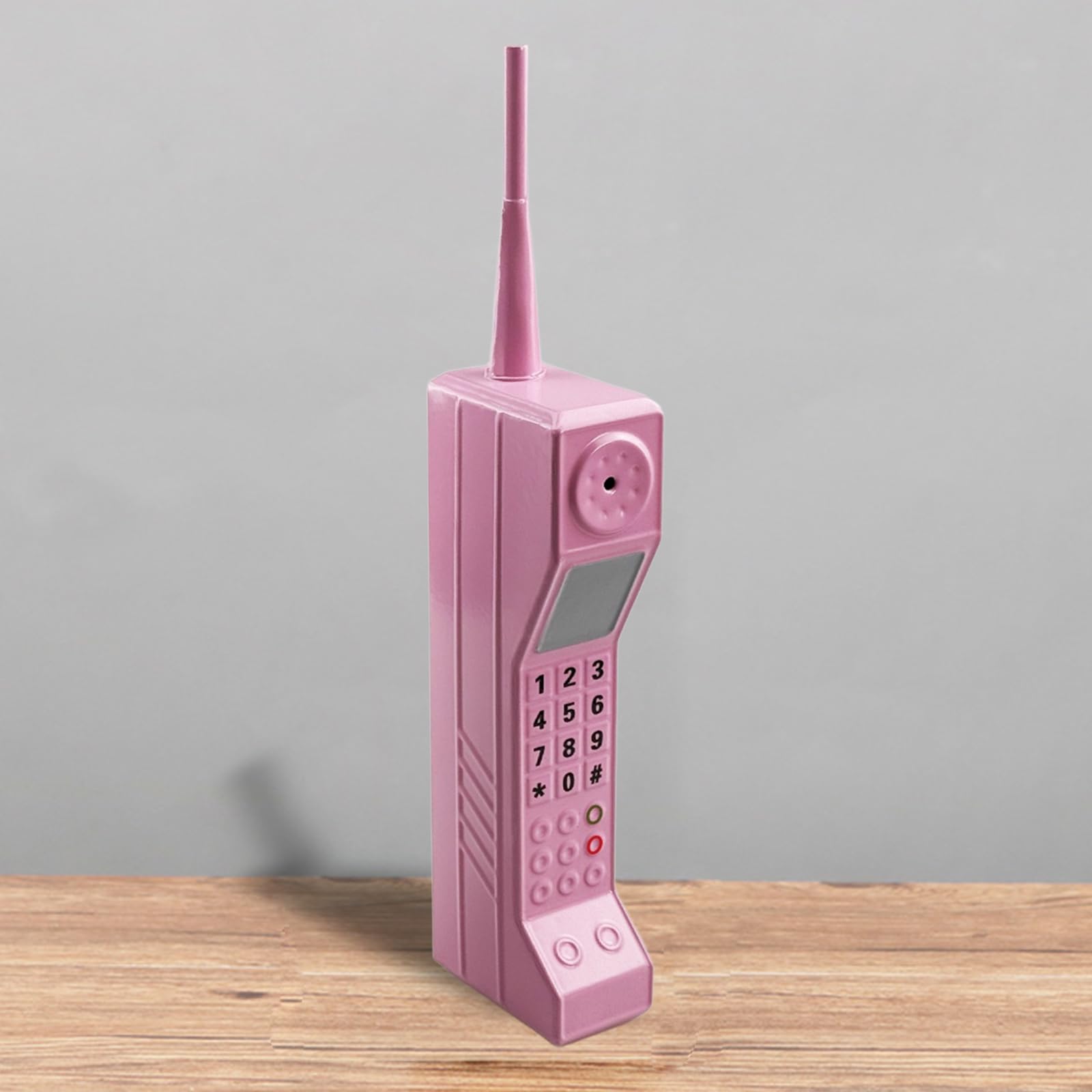 Retro-akcesorium do telefonu komórkowego, lata 80, 90, akcesorium do symulacji telefonu, stylizowane ozdoby, ceglana tekstura telefonu komórkowego do domu / salonu / dekoracji / biura / imprezy