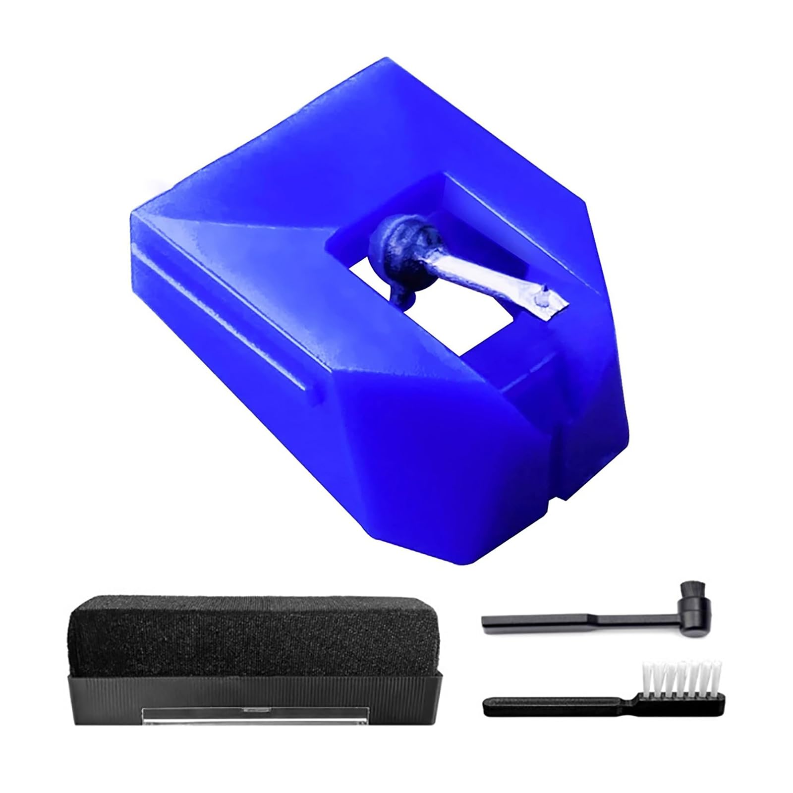 Elnwnnkc Turntable Needle Diamonds Styluses with Phono Brush Phonograph Maintenance Part Record Player Needle for Record Player Styluses