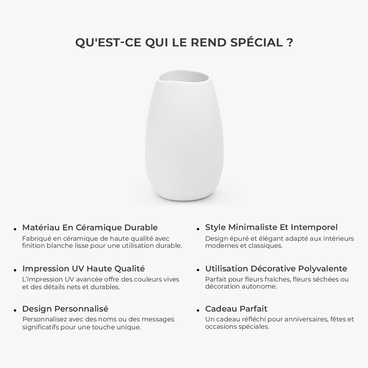 Cadeau Plus Vase À Personnaliser Céramique Mate - d'abord Maman Ensuite Mamie - Pot de Fleur personnalisé, Cadeaux pour Mamie, Vases Maman, Cadeau Fête des Mères, Vase Mamie (Modèle #1)