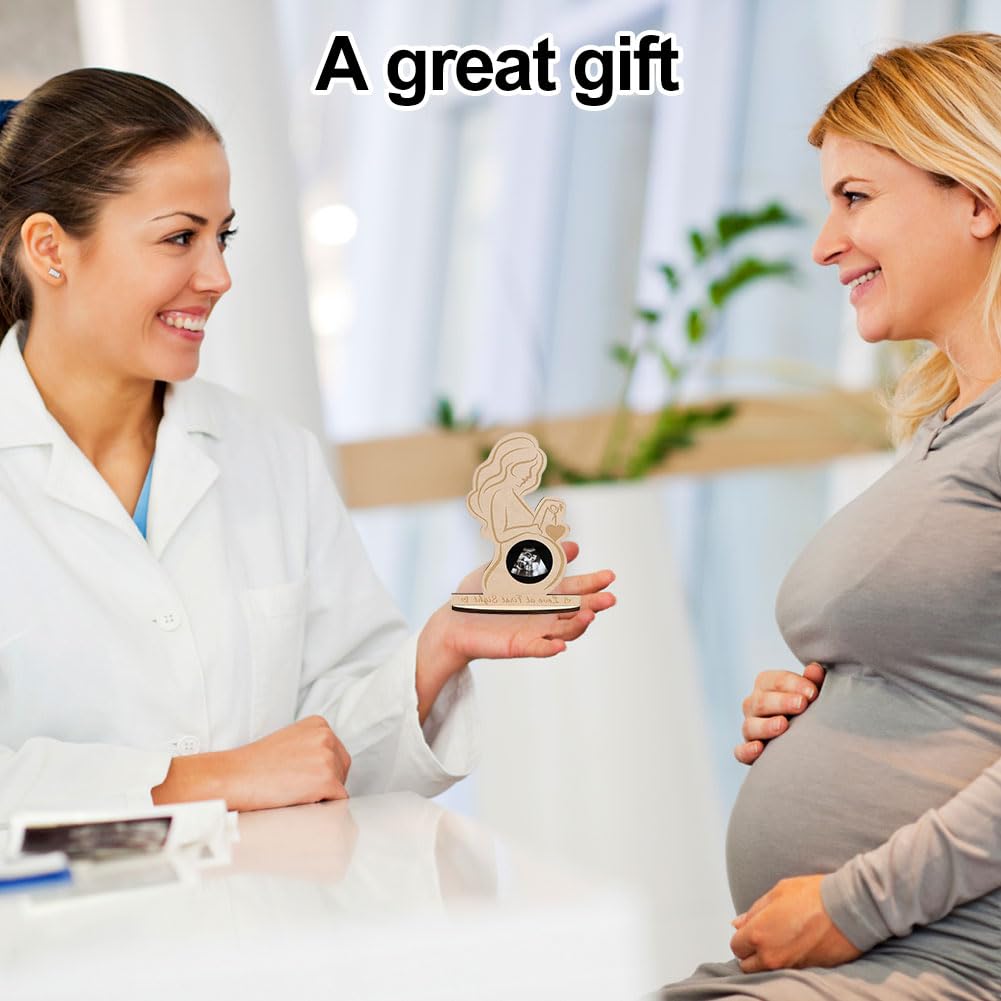 Cornice Legno Per Ultrasuoni Mamma - Regalo Incinta Con Design Elefante - Foto 10