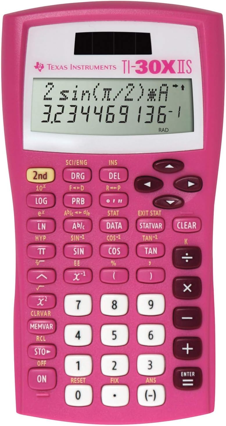 Texas Instruments TI-30X IIS Scientific Calculator in Pretty Pink