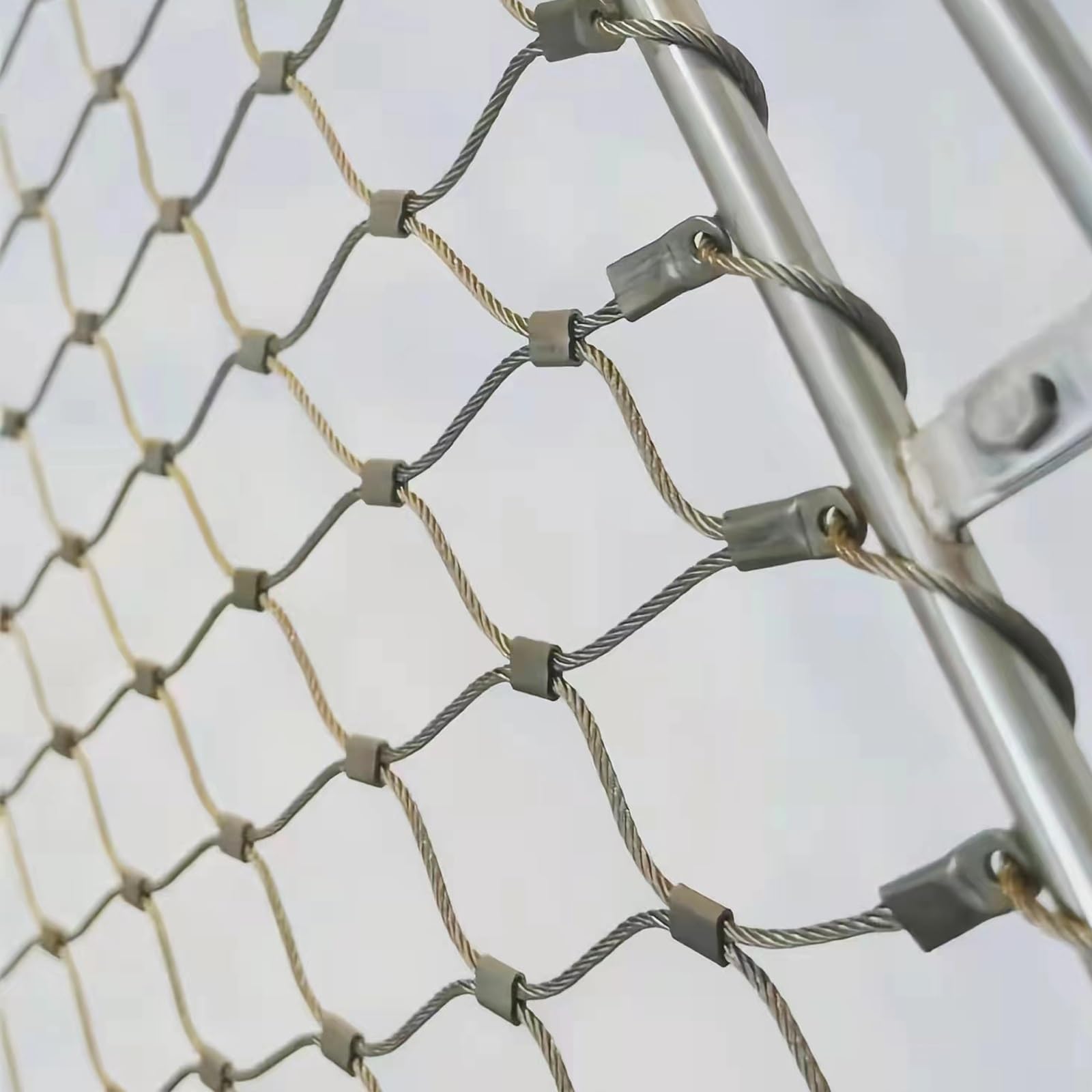 304 Malla de Cuerda de Acero Inoxidable,Valla Metálica para Terrazas,Red de Seguridad para Balcones,Flexible Cable de Malla de Acero Inoxidable,vallas metalicas，malla metalica，malla ganadera(Wire diam