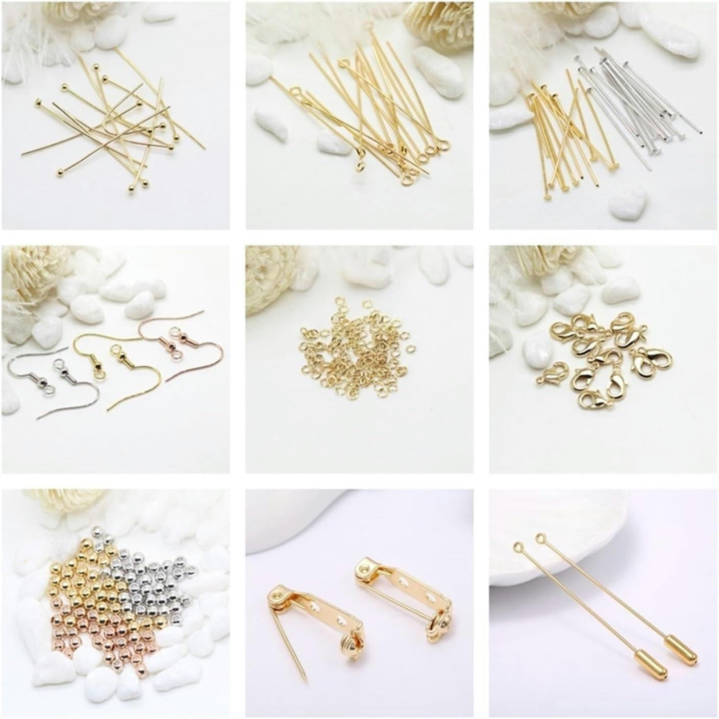 Broche con Pasador de Bloqueo de 27 mm de Largo, Base Trasera, Soporte for Insignia, alfileres for Broche, Accesorios de joyería DIY, 4 Piezas, Dorado(8 pcs)