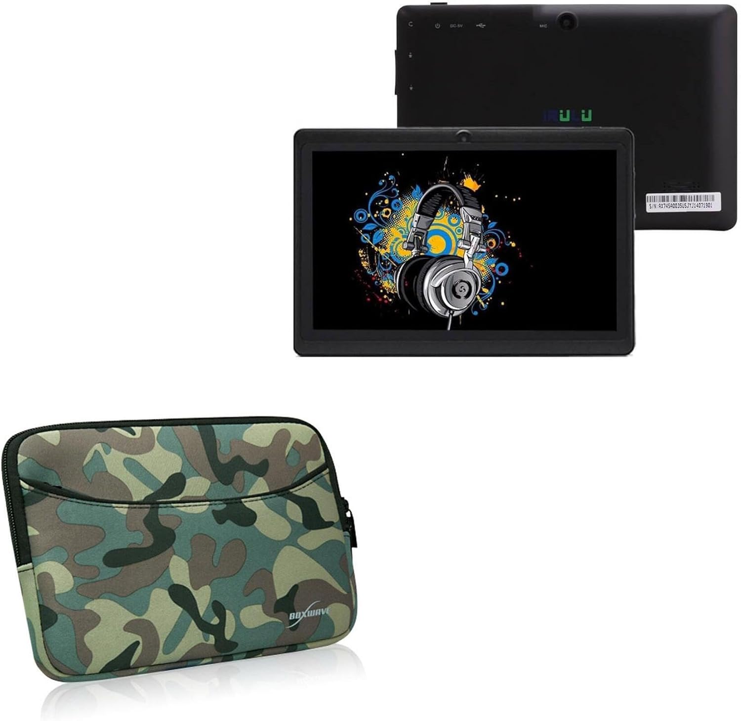 BoxWave Case Compatible with iRulu eXpro X1 - Camouflage Suit with Pocket, Neoprene Camo Suit Zipper Pocket for Storage