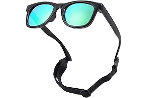 Cute and Protective Baby Sunglasses with Bendable Frames and Strap