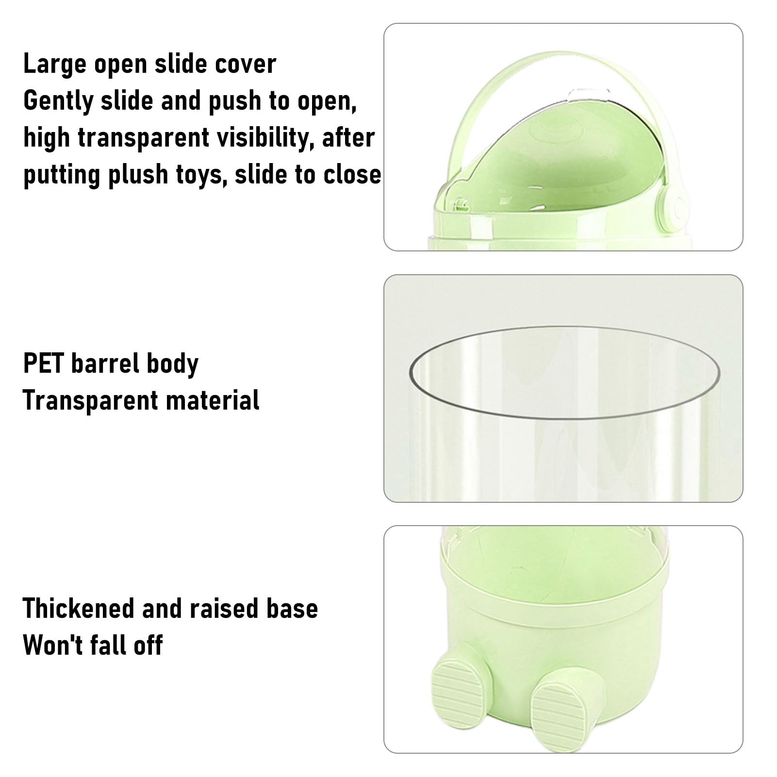 Annadue Contenitore per Peluche Trasparente 162cm Organizer per Animali