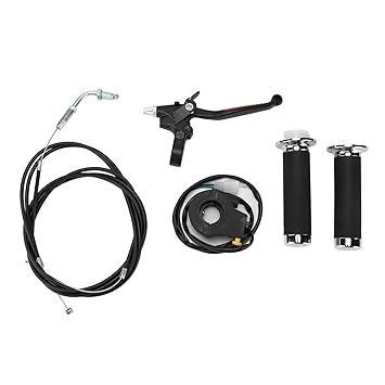 Mini Bike Parts, Waterproof Throttle Clutch Handle Kit for Engine Motorized Bicycle