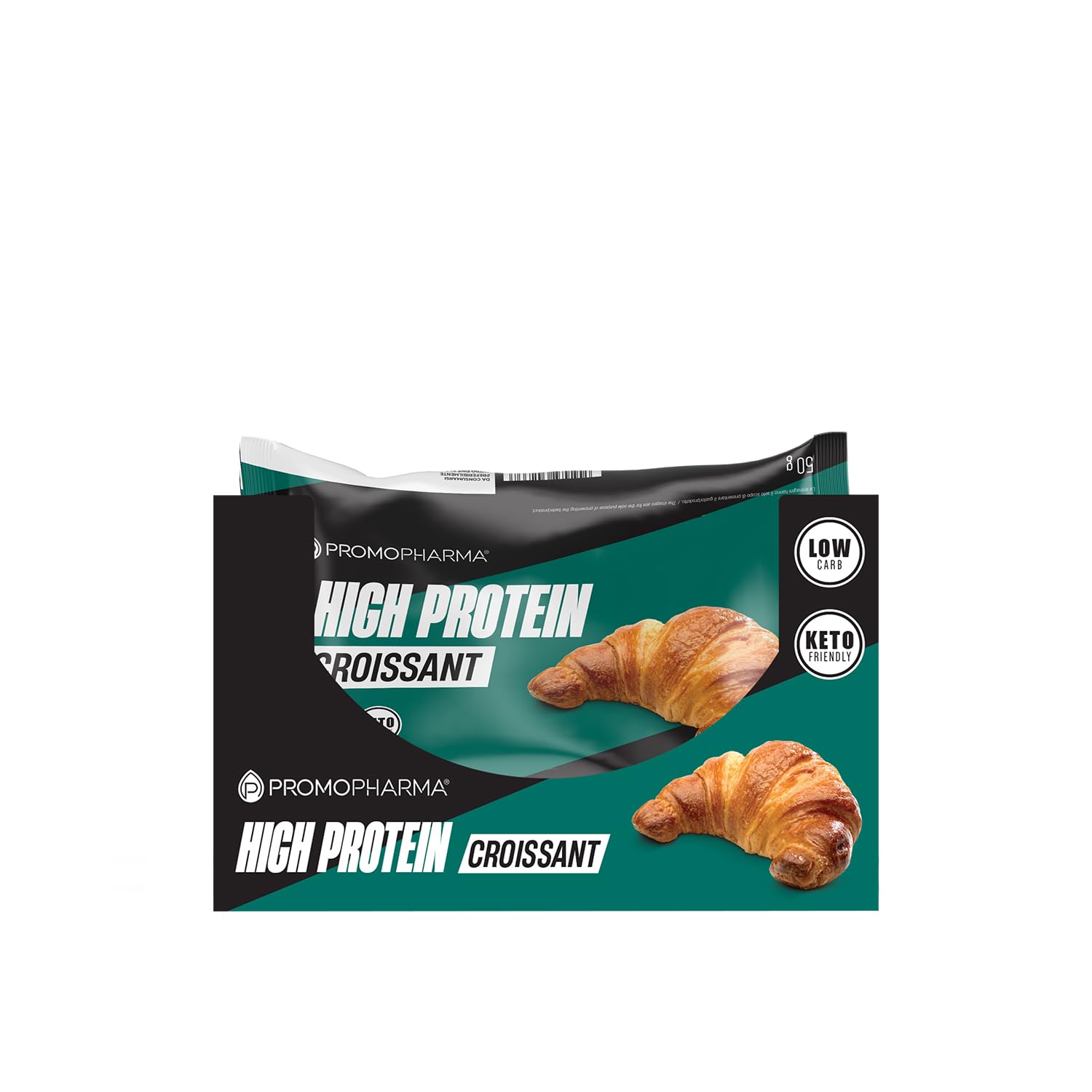 High Protein Croissant Classici - Cornetti Proteici Keto a Basso Contenuto di Zuccheri - Snack Proteici per Dieta Chetogenica, Colazione Fit e Low Carb - 18 Croissant da 50 g