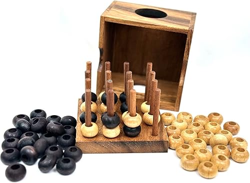 Miniatura 8 de Winshare Puzzles and Games Juego de estrategia de madera 3D Cuatro en una fila