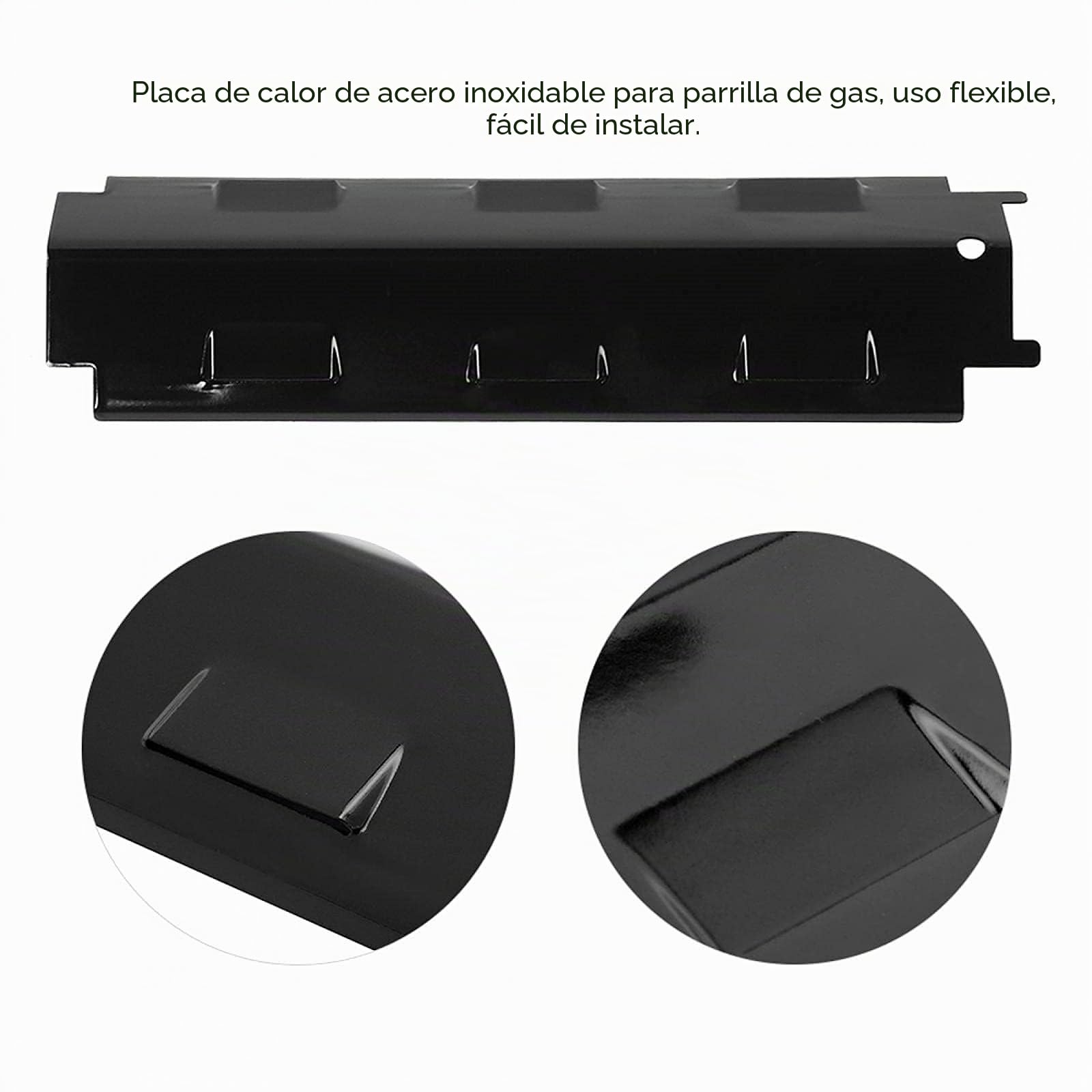 4 Uds Domador de Llamas, Parrilla de Acero Inoxidable Carpa de Calor Parrilla Placa Caliente Piezas de Repuesto Parrilla Placa Caliente Parrilla Deflector Cubierta Piezas de Repuesto