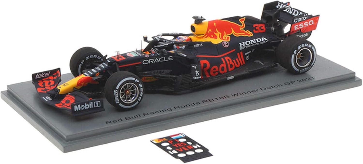 Spark 1:43rd Max Verstappen Red Bull Racing RB16B Dutch GP Win w/Pit Board