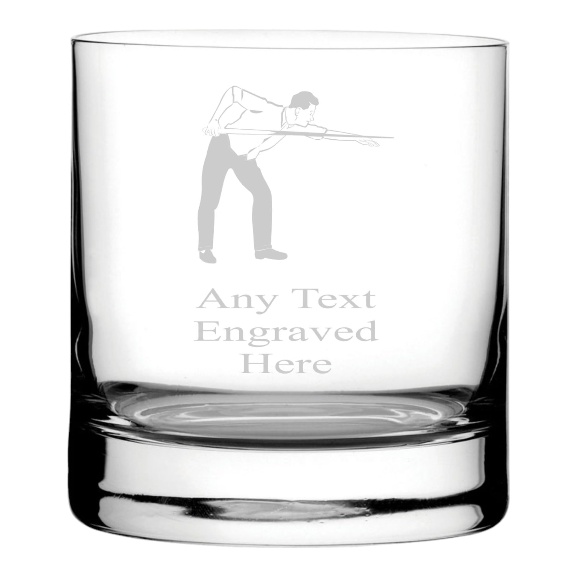 Engraved Snooker Whisky/Whiskey Mixer Glass WG231 in Silk Lined Gift Box [Custom]