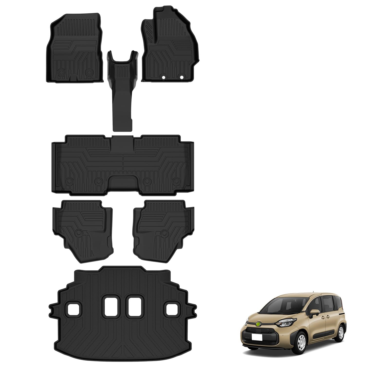 Amazon.co.jp: Jiooy トヨタ 新型シエンタ 10系 MXP 7人乗り用 フロア