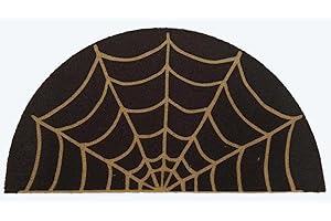 Spider Webbed Dark Coir Halloween Doormat