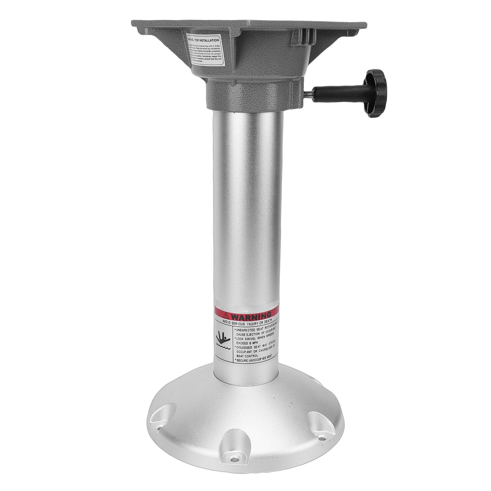 Pedestal para Asiento de Barco, Base de Silla Giratoria de Aleación de Aluminio de 360 ​​grados, Kit de Montaje Desmontable para Asientos de Pasajeros de Conductor de Yates y Vehículos